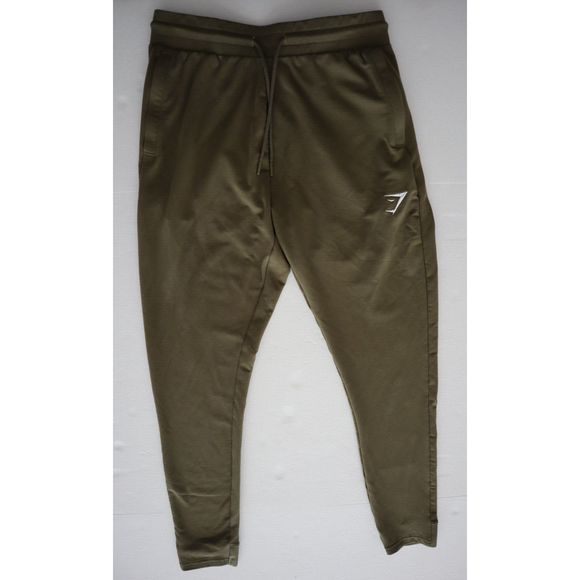 Gymshark GMBT4252 Men's Sz Medium Olive Green Critical Zip Jogger Pants - Picture 1 of 10